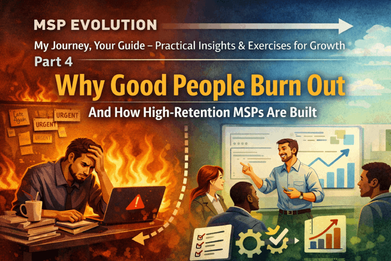 MSP Evolution My Journey, Your Guide – Part 4 (Why Good People Burn Out And How High-Retention MSPs Are Built)